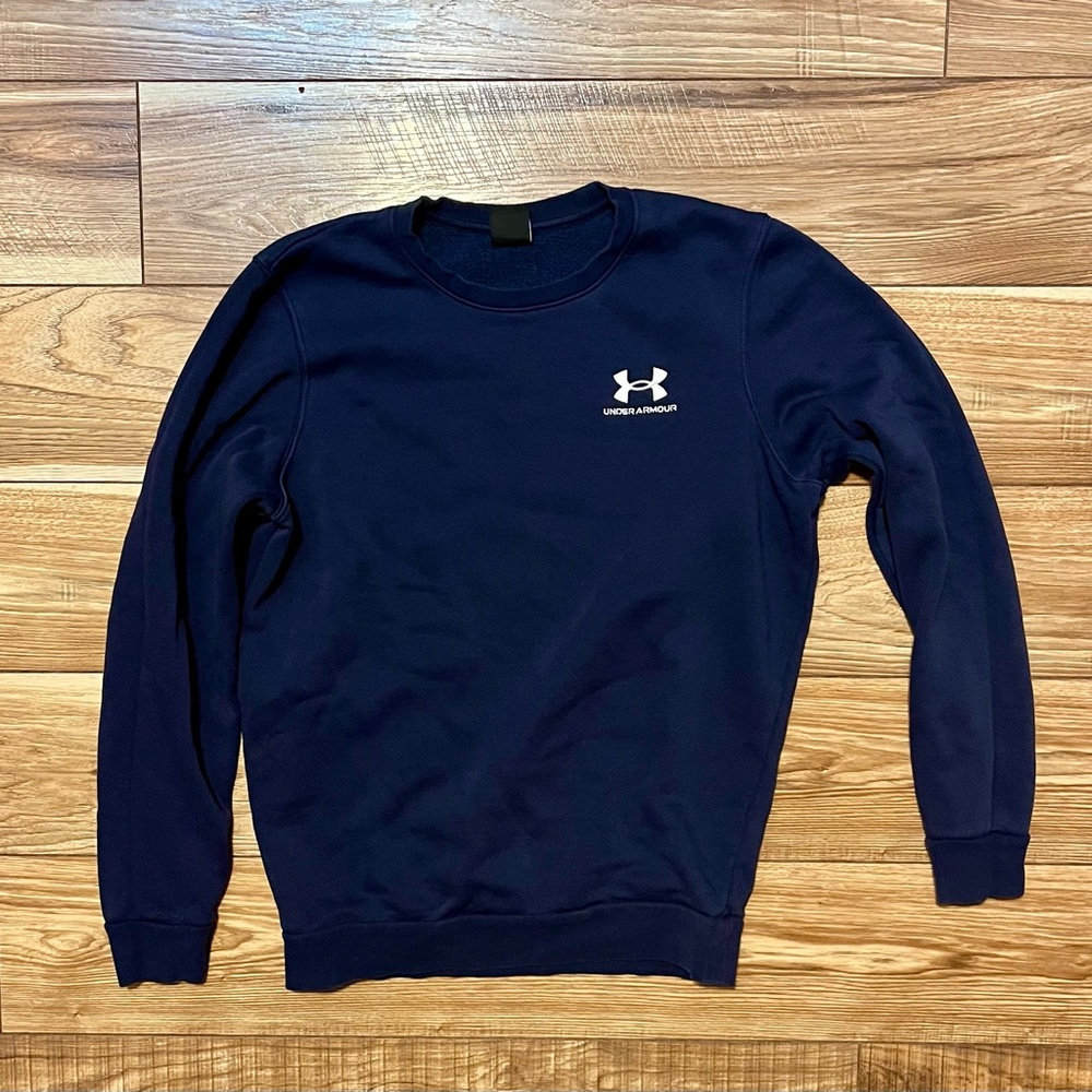 Under Armour Men's Dark Blue Crew Neck Swearshirt